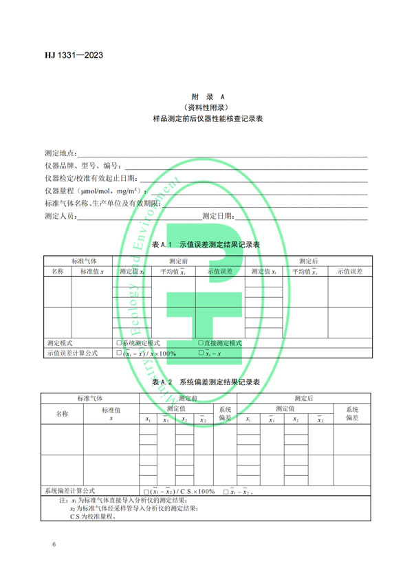 HJ 1331-2023《固定污染源廢氣總烴,、甲烷和非甲烷總烴的測(cè)定便攜式催化氧化-氫火焰離子化檢測(cè)器法》-8